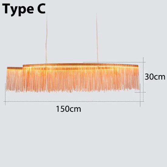 Retro Hanging Chain Chandelier for Restaurant Decor