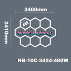 Honeycomb LED Ceiling Light for Car Showroom and Workshop