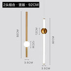 Modern Wand LED Pendant Light for Bedside Living Room, Hotel Hall Decor