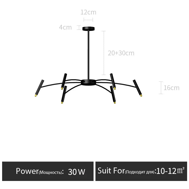 LED Chandelier: Modern Nordic Design for Living Room, Bedroom, Office, Study - Home Décor Lighting