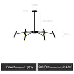 Modern LED Chandelier: Nordic Design Living Room Hanging Lamp for Home & Office