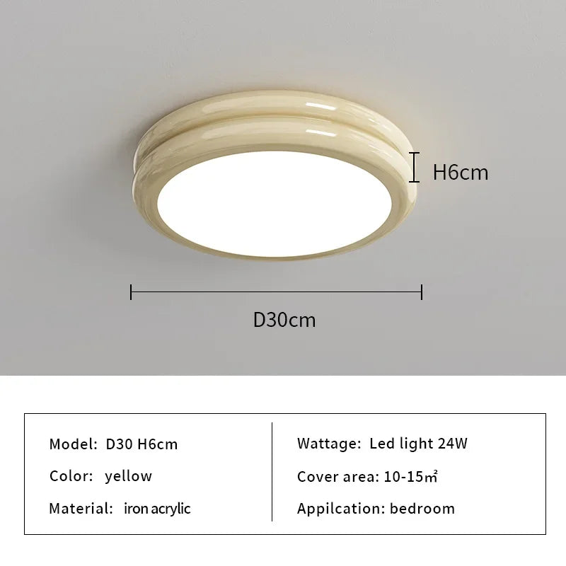 Modern Minimalist LED Round Ceiling Light for Bedroom Indoor Decor