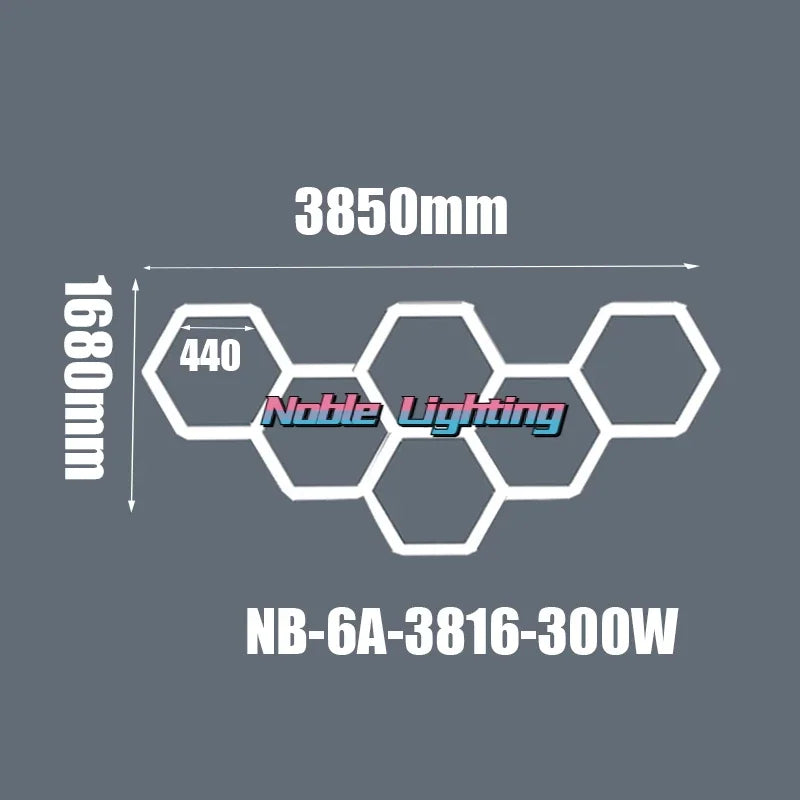 Honeycomb LED Ceiling Light for Car Showroom and Workshop