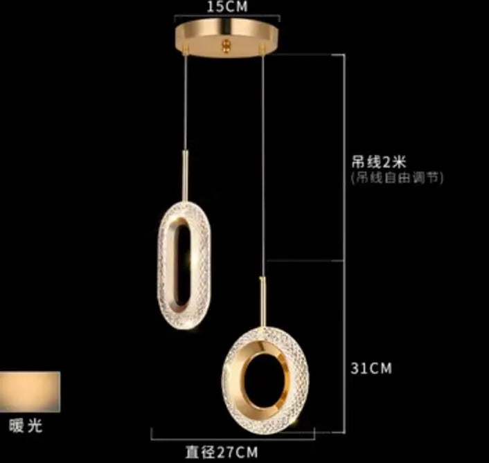 Bedside Pendant Lights | Modern Indoor Chandelier for Bedroom Ceiling Decor