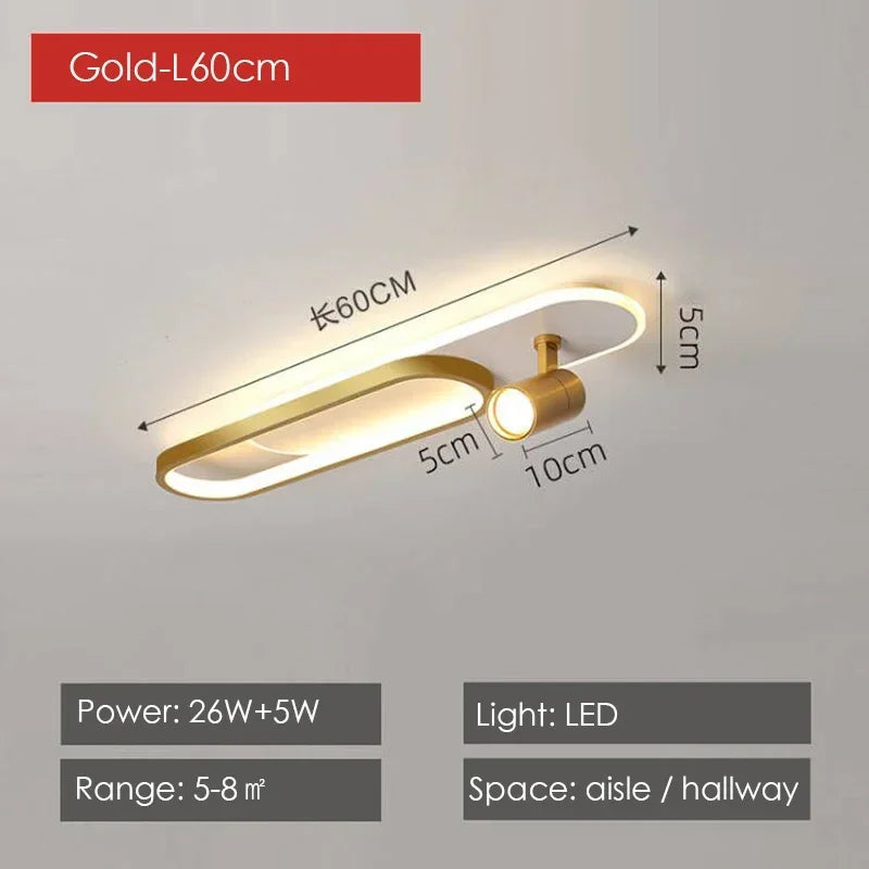 Modern LED Ceiling Lamps with Spotlight for Living Room & Kitchen