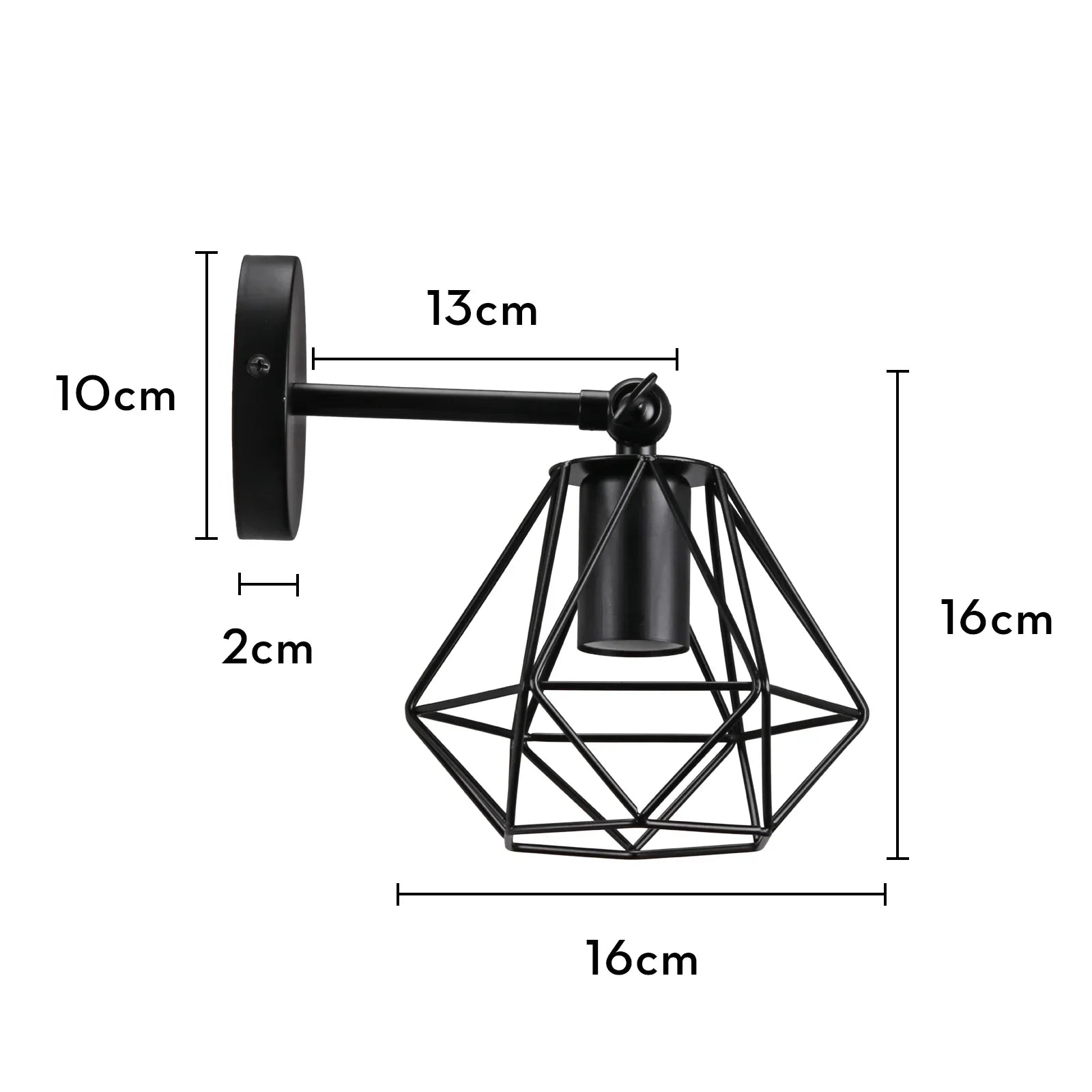 Metal Cage Wall Lights Modern Industrial Lighting for Bedroom and Hallway