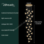 Crystal Chandelier: Modern Luxury Pendant Lights for Living Room, Staircase, Villa