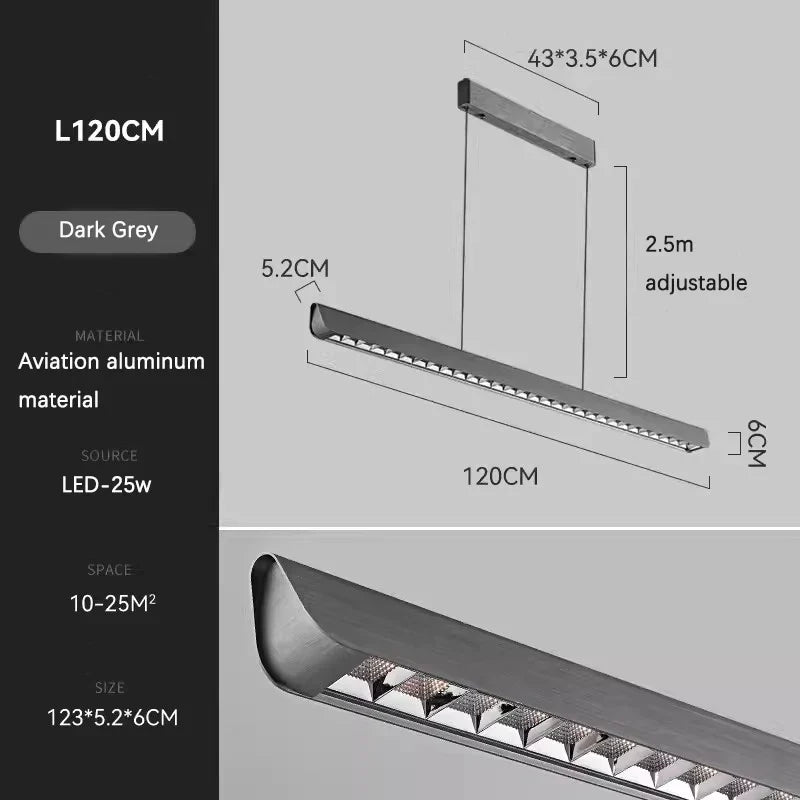 Modern Luxury Lens LED Pendant Light for Long Bar Restaurants & Hotels