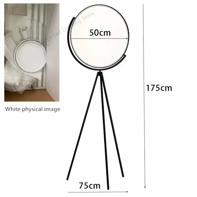 Superloon LED Floor Lamp Tripod Art White Black Nordic Living Room Lamp