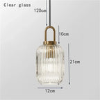 Glass Stripe LED Pendant Lights for Stylish Indoor Home Decor