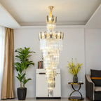 Crystal Chandelier: Modern Minimalist Duplex Living Room Luxury Light