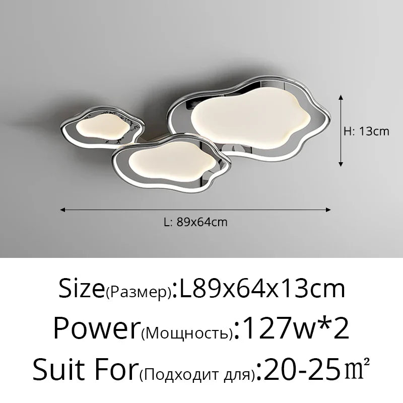 Modern White Round Ceiling Lighting with Remote Control Chandelier