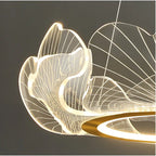 LED Lotus Leaf Ring Ceiling Chandelier by - Modern Living Room Dining Pendant Light