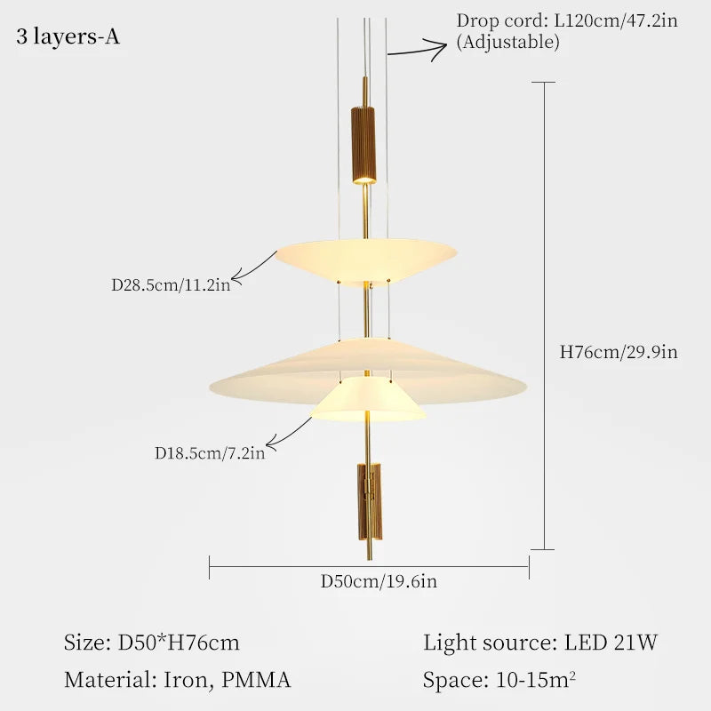 UFO LED Chandelier Pendant Light for Dining Living Room Bar - Modern Saucer Design