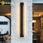 Outdoor Black Aluminum Wall Light LED Waterproof Linear Porch Lamp