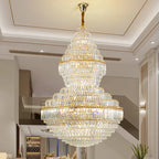 Crystal Hollow Chandelier for Luxury Living Room and Stair Lamps