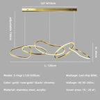 Rose Gold Maillon Pendant Light for Minimalist Dining Room Décor