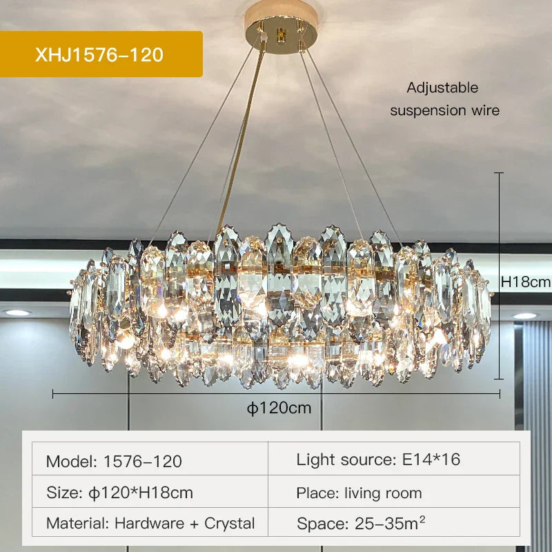 Crystal Chandelier: Luxury Nordic Post-modern Design for Living Room, Bedroom, Dining Room