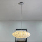 White Silk Pendant Chandelier for Living Room Hotel Hall - Modern Ceiling Lamp