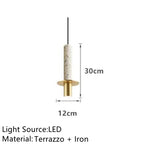 Marble Design LED Pendant Lamp for Bedroom, Dining Room, Aisle, Corridor, and Bar