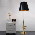 AK47 Guns Floor Lamp Electroplated Silver Golden Metal Art Deco Bedside Luxury Lamp