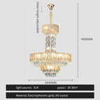 Crystal Chandelier: Postmodern Multi-layer Luxury for Villa, Hotel Lobby, and Living Room