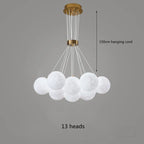 Moon Lampshade Chandelier: 3D Printed LED Hanging Light for Home Decor