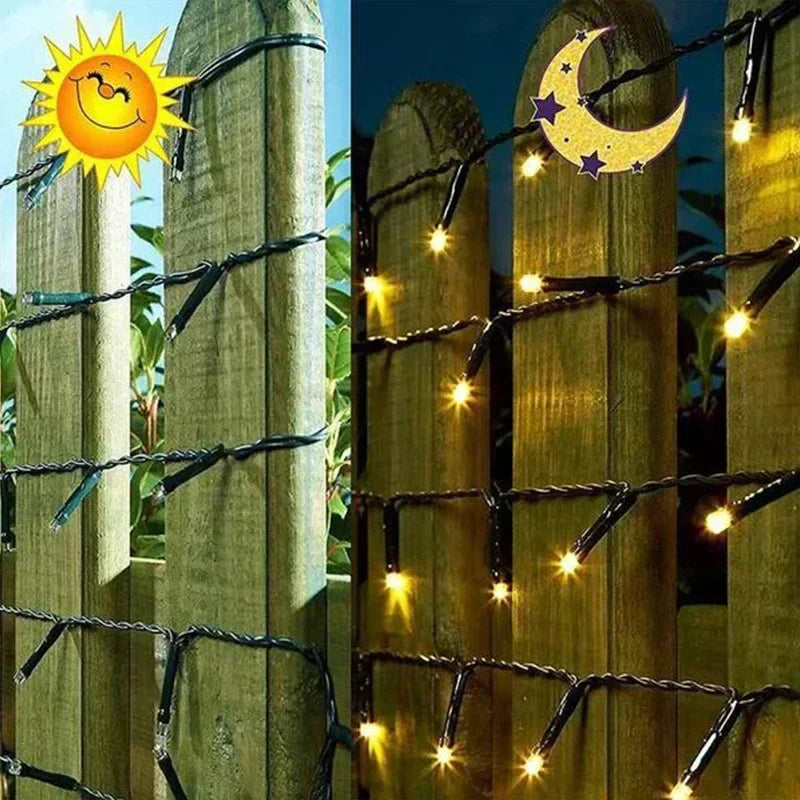Solar Fairy String Lights for Outdoor Christmas Party Home Decor