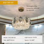 Crystal Chandelier: Luxury Modern Lighting for Living Room, Bedroom, Kitchen