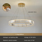 Crystal Chandelier: LED Dimmable Pendant Light for Stairs, LED Luminaria Fixture