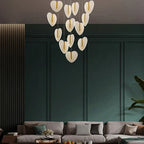 Love Chandelier: Luxury Crystal Gold Lighting for Staircase & Living Room