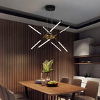 Linen Ceiling Chandelier: Black Gold Pendant Lamp for Home, Office, or Restaurant