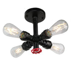 Industrial Iron Rust Water Pipe Wall Light Vintage E27 Sconce Fixture