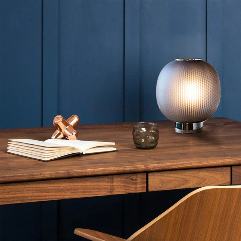 Black Glass Ball Nordic Design LED Table Light for Bedroom and Living Room