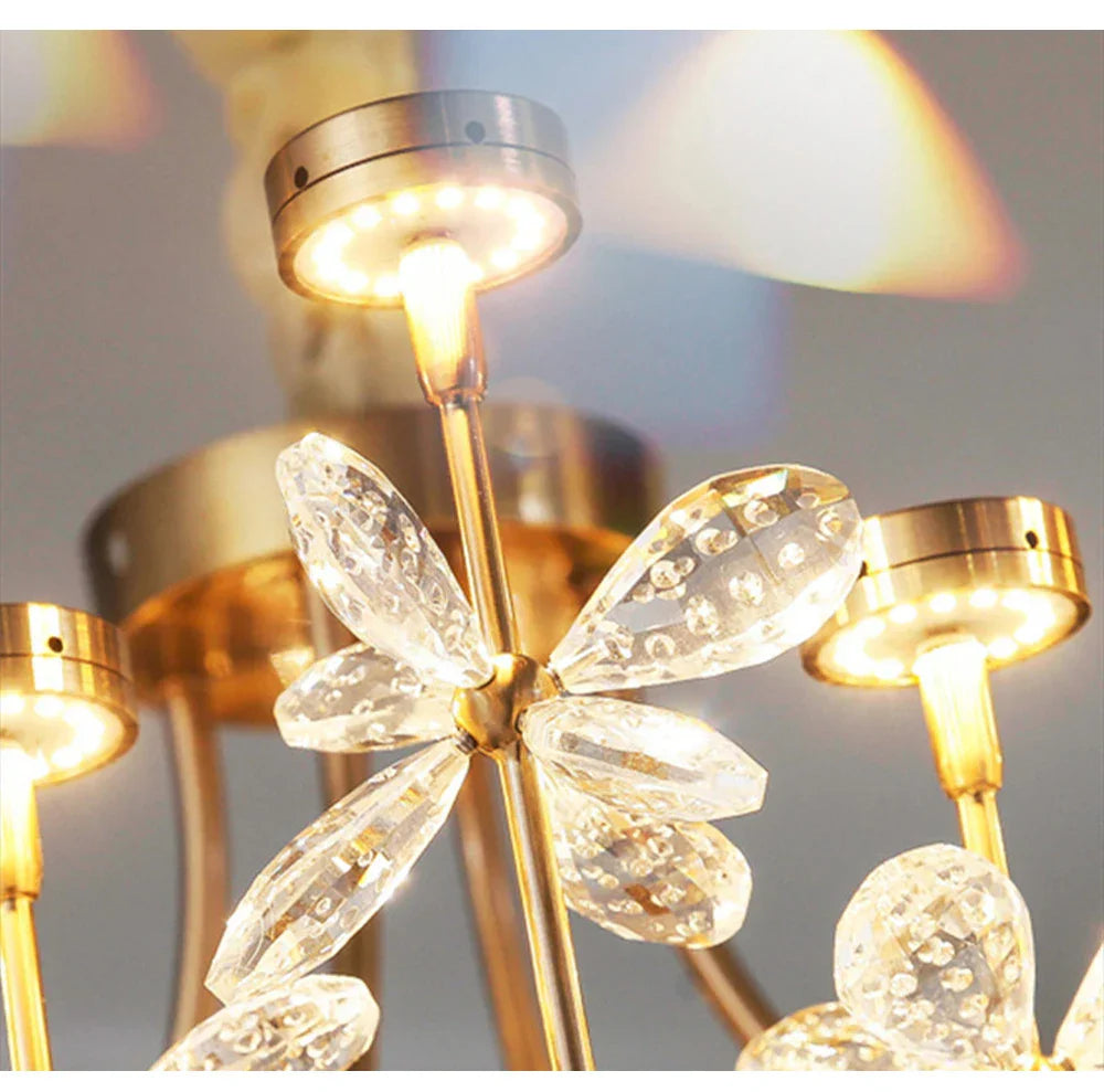 Butterfly Chandelier: Modern LED Dimmable Pendant Lamp Luxe Crystal Decor-Light 2024