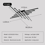 Linear LED Ceiling Lamp for Living Room Bedroom Lighting Fixtures