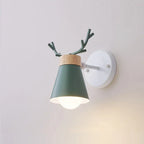 LED Antlers Wall Lamp Wooden Nordic Vintage Modern Loft Bedroom Lighting E27