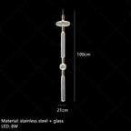 Glass Tubes LED Chandelier: Modern Luxury for Living Room, Bedroom, Hotel & Aisle