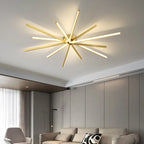 Copper Strip LED Ceiling Lamp - Modern Minimalist Luxury Lighting for Living Room