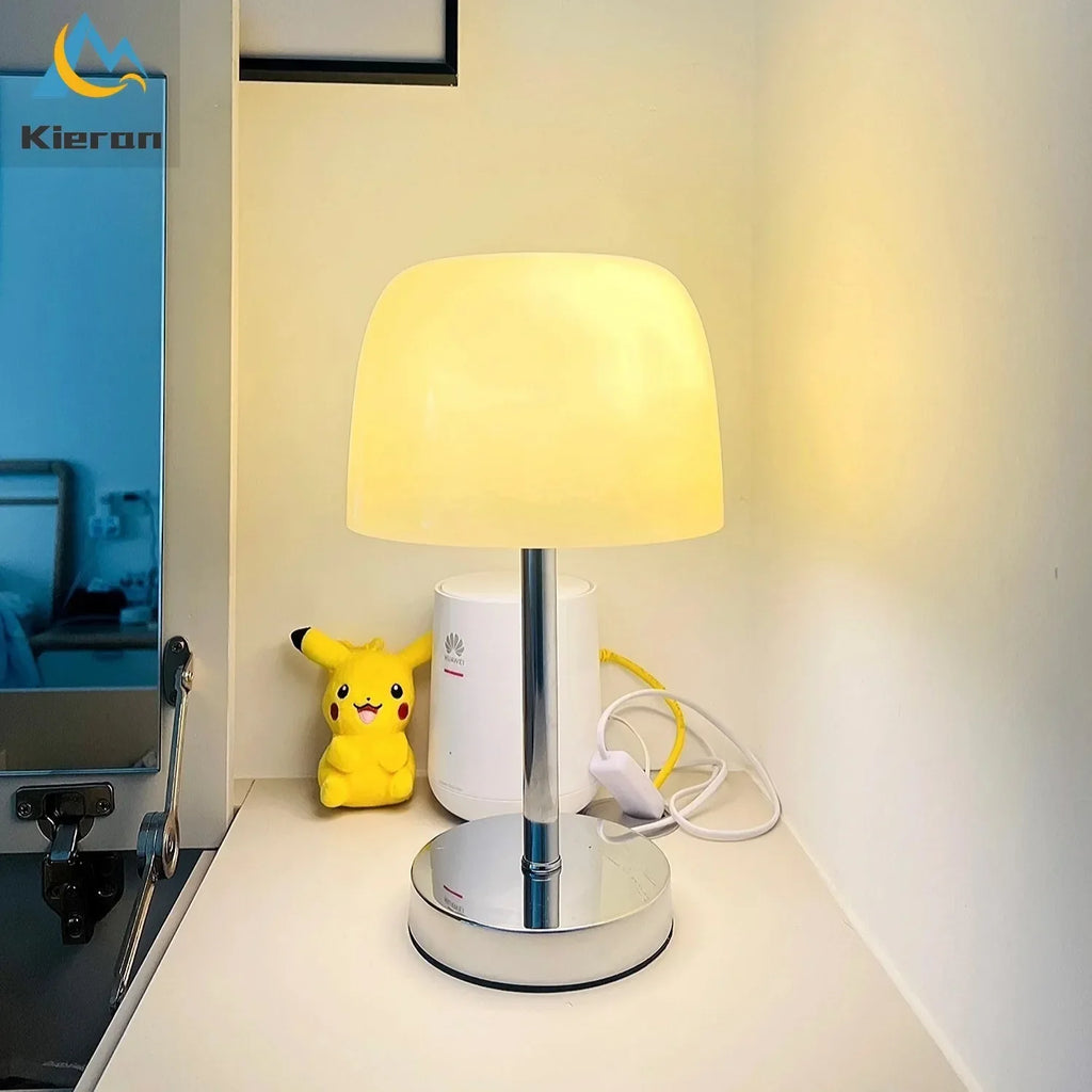 Nordic Cream Cake LED Table Lamp for Bedroom Study Dining Room Living Room