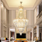 Elegant Crystal Duplex Chandelier for Livingroom, Hotel, and Villa