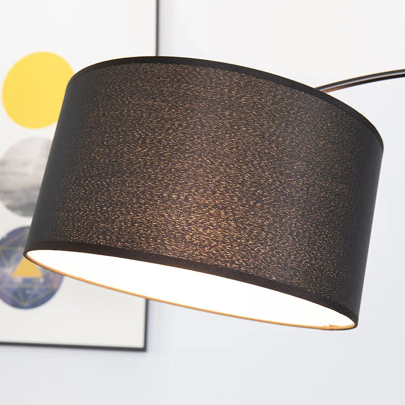 Nordic Fishing Floor Lamp - Height Adjustable, Remote Control, Marble Base