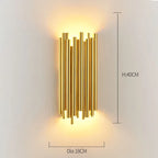 Crystal Wall Lamp: Elegant Golden LED Sconce for Bedroom, Living Room & Bathroom