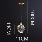 Nordic Crystal LED Pendant Light for Modern Living Room Decor
