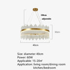 Crystal Pendant Chandelier: Remote Control Dimmable LED Lighting