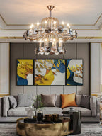 Crystal Living Room Chandelier: Luxury European Designer Lighting Fixtures
