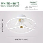 LED Ceiling Fan with Remote Control, Modern Silent Lighting Fixture for Bedroom and Dining Room