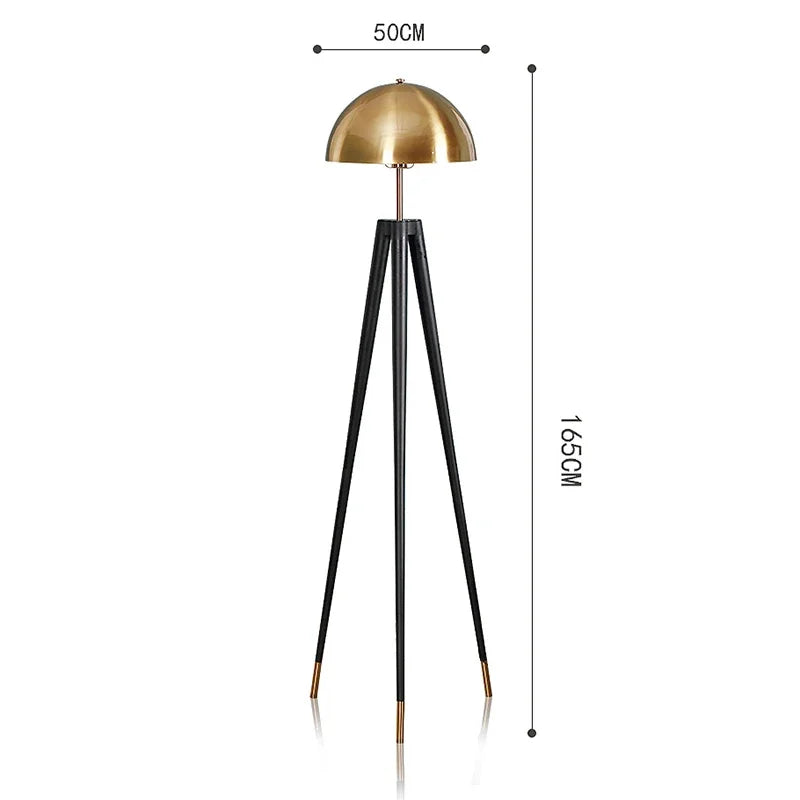 Modern Gold Tripod Floor Lamp - Nordic LED Standing Lamp for Home Decoration