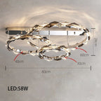 Modern Crystal LED Ceiling Chandelier Light Set for Stylish Indoor Lighting