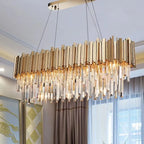 Crystal Gold Chandeliers: Modern Luxury for Villa Living Room - Nordic Design